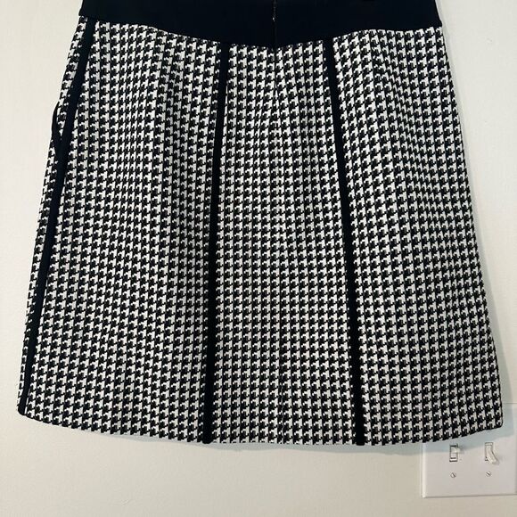 Lafayette 148 New York Houndstooth Mini Skirt 10 - Picture 4 of 6